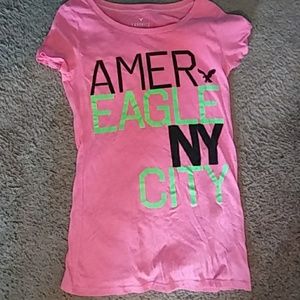 Pink American eagle tee shirt